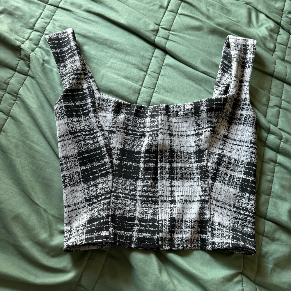 Ona black and white striped top